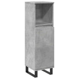 3 Piece Bathroom Furniture Set Concrete Grey Engineered Wood 3324954
