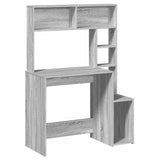 Desk with Shelves Grey Sonoma 100x45x140 cm Engineered Wood 860441