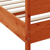 Bed Frame without Mattress Wax Brown 200x200 cm Solid Wood Pine 3216371