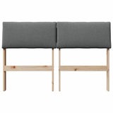 Upholstered Headboard Dark Grey 120 cm Solid Pine Wood 879130