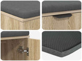Hall Bench with Cushion with Shelf Sonoma Oak 80 x 38 x 46 cm 891482