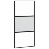 Sliding Door with Hardware Set 102,5x205 cm Tempered Glass&Aluminium 3332952