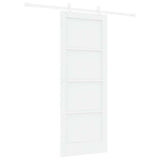 Sliding Door Manual White 78 x 202 cm Solid pine wood and steel 3333555