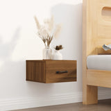 ZNTS Wall-mounted Bedside Cabinets 2 pcs Brown Oak 35x35x20 cm 817584