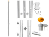 5.1*5.1*750cm Aluminum Alloy Splicing Flagpole Adjustable And Retractable Courtyard Outdoor Flagpole 73675247