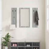 Wall-Mounted Coat Rack with Mirror Grey Sonoma 96 x 1.5 x 90 cm 874536