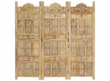 Hand carved 3-Panel Room Divider 120x165 cm Solid Mango Wood 285315