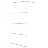 Walk-in Shower Wall Silver 115x195 cm Clear ESG Glass 152138