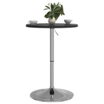 ZNTS Bar Table Black 50x50x90 cm Engineered Wood and Chromed Steel 4007191