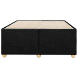 Bed Frame without Mattress Black Double Fabric 3284767