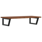 Basin Shelf Wall Mounted Steel and Solid Wood Oak 3302407