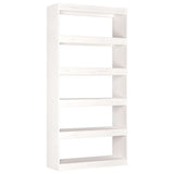 Book Cabinet/Room Divider White 80x30x167.4 cm Solid Wood Pine 808199