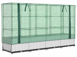 Raised Bed with Greenhouse Cover Rattan Look 160x40x138 cm 4015844