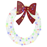 Wreath with 80 LEDs Multicolour 92 x 92 x 9.5 cm Acrylic 42019128