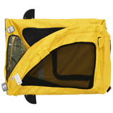 Pet Bike Trailer Yellow Oxford Fabric and Iron 93966