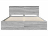 Bed Frame Grey Sonoma 140 x 200 cm Solid Pine Wood 3411006