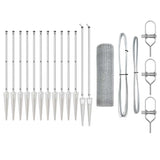 Fence Post Silver 25 x 1 m Steel 3353377