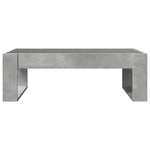 ZNTS Coffee Table with Infinity LED Concrete Grey 90x53x30 cm 847640