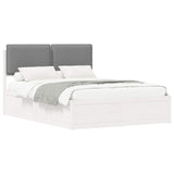 Bed Frame with Upholstered Headboard Light Grey 150 x 200 cm 3398123