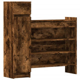 Shoe Cabinet Smoked Oak 100.5x28x100 cm Engineered Wood 840426
