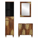 Bathroom Cabinet Set 3 pcs Honey Brown Solid Mango Wood 3310148