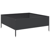 Garden Raised Bed Black 100x100x41 cm Steel 851031