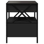 ZNTS Coffee Table with Infinity LED Black 40x40x51 cm 847717