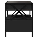 ZNTS Coffee Table with Infinity LED Black 40x40x51 cm 847717