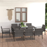 Outdoor Dining Set Grey and Black 3100418