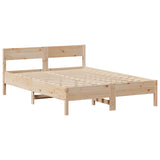 Bookcase Bed without Mattress 140x200cm Solid Wood Pine 3322948