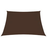 ZNTS Sunshade Sail Oxford Fabric Square 4x4 m Brown 135799