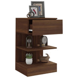 Bedside Cabinet Brown Oak 40x35x65 cm Engineered Wood 816045