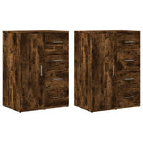Sideboards 2 pcs Smoked Oak 59x39x80 cm Engineered Wood 3276634