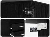 Storage Cabinet with Shelves Black Oak 70 x 42.5 x 225 cm 3446672