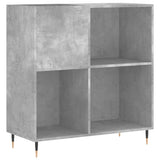 Record Cabinet Concrete Grey 84.5x38x89 cm Engineered Wood 831768