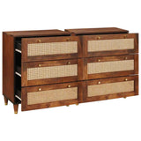 Sideboard Set 2 pcs Brown 60 x 33.5 x 75 cm Solid Mango wood 3310169