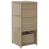 Garden Storage Cabinet Beige 50x55x115 cm Poly Rattan 365550
