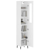 Highboard White 34.5x34x180 cm Engineered Wood 3199185