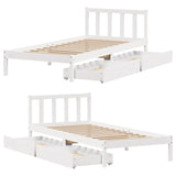 Bed Frame without Mattress White 75x190 cm Small Single Solid Wood Pine 3301460