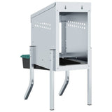 Chicken Nesting Box 1 Compartment with Legs Galvanised Steel 4104894