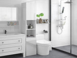 Freestanding Bathroom Cabinet, High Gloss Storage Cabinet with Doors and Adjustable Shelves, 30 30 T3398P343303