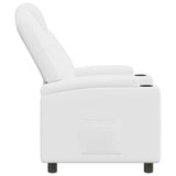 Recliner Chair White 75 x 95 x 106 cm Fabric 42051146