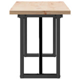 Coffee Table O-Frame 160x40x45.5 cm Solid Wood Pine and Steel 3282734