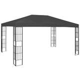 Gazebo with LED String Lights 3x4 m Anthracite 3070323