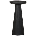 ZNTS Side Table Black Ø30x60 cm Solid Wood Mango 4017541