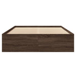 Bed Frame without Mattress Brown Oak 140x190 cm Engineered Wood 3295687