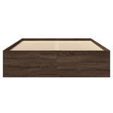 Bed Frame without Mattress Brown Oak 140x190 cm Engineered Wood 3295687