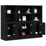Highboard Black Oak 132 x 35.5 x 103.5 cm Engineered Wood 3333077