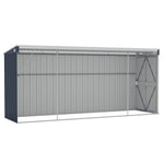 Wall-mounted Garden Shed Anthracite 118x382x178 cm Steel 316231
