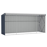 Wall-mounted Garden Shed Anthracite 118x382x178 cm Steel 316231
